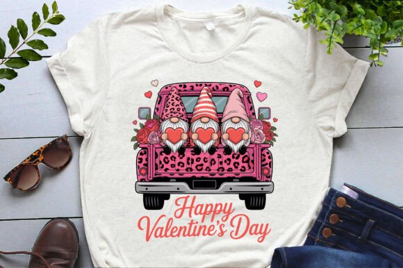 Cute Gnomes Leopard Truck Valentine Design Review
