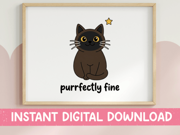 Purrfectly Fine Black Cat Print: A Designer’s Review