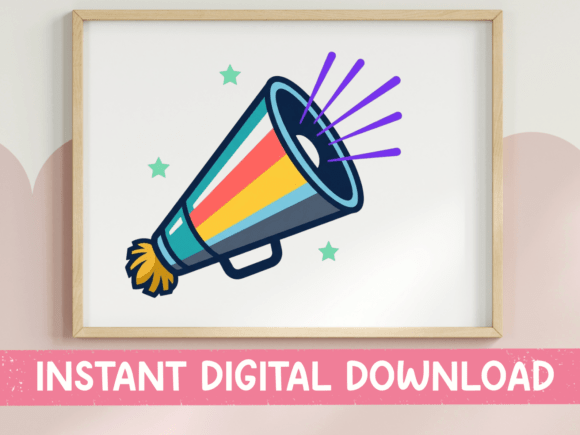Review: Colorful Megaphone Cheer Design for Embroidery