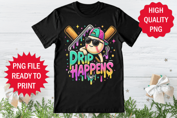 Review: Drip Happens Funny Baseball Shirt Design
