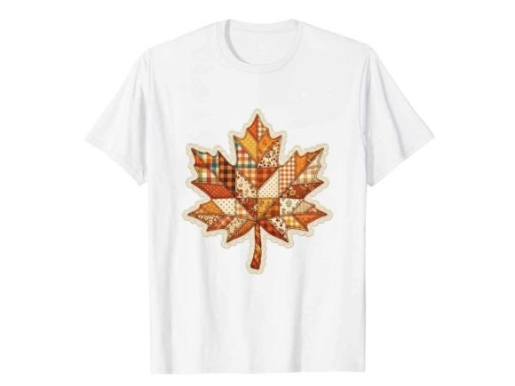 Review: Patchwork Maple Leaf Fall T-Shirt Design
