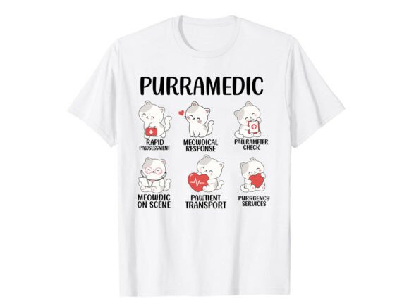 Reviewing the Cute Cat Lover Paramedic T-Shirt Design