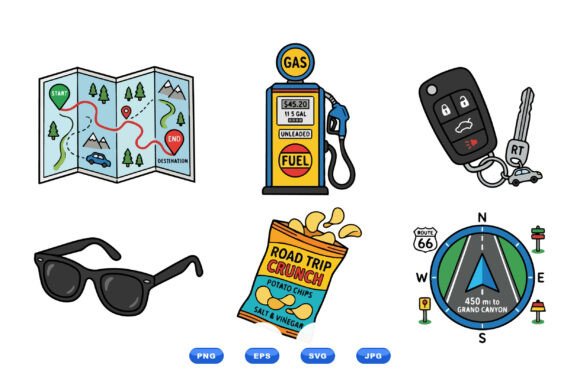 Road Trip Icon Clipart Pack: A Designer’s Stitch Review